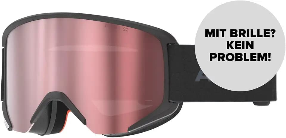 ATOMIC SAVOR Skibrille - Black - Komfortabler Live Fit Rahmen - Klare Sicht durch Flash Scheibentechnologie - Over The Glasses-kompatibel für Brillenträger