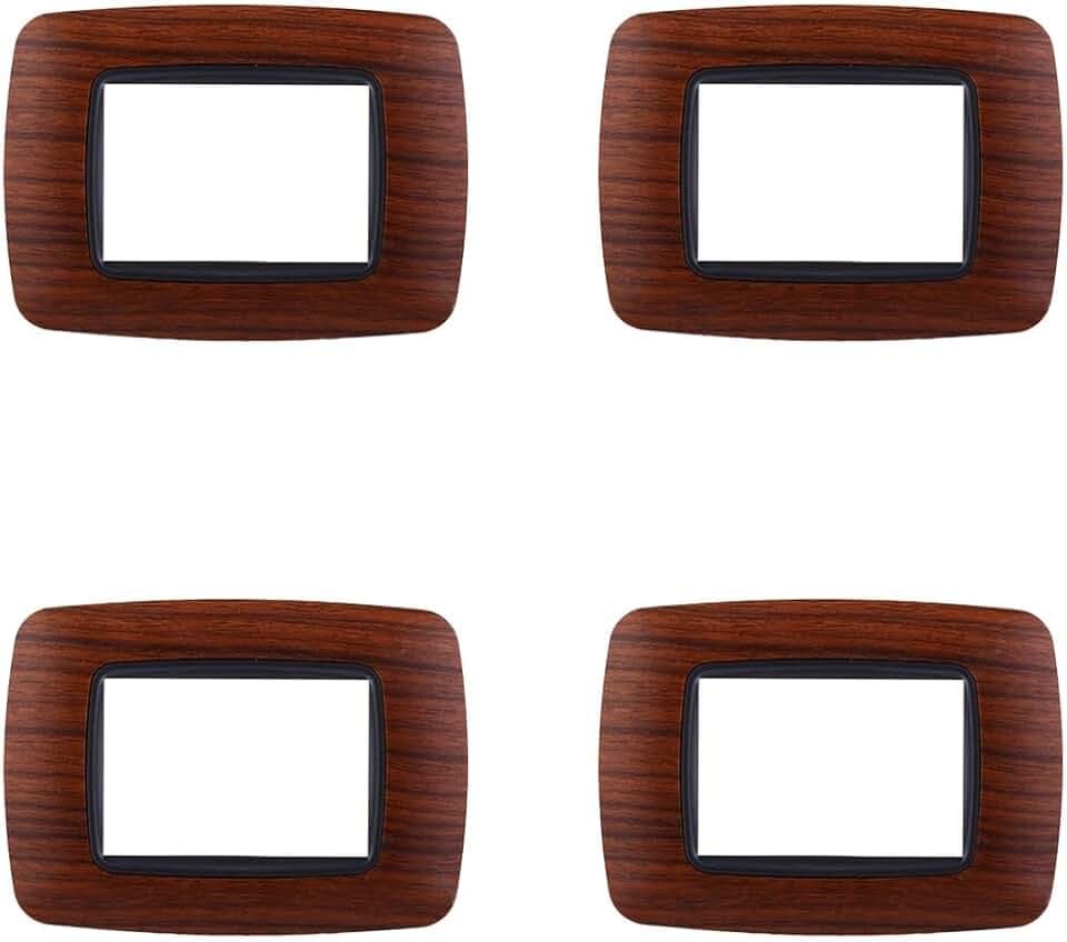 4 Stück, Platte kompatibel mit Bticino Living, gewölbte Kunststoffplatten 3/4/7 Plätze, für blaue Halterungen - 4-teiliges Set