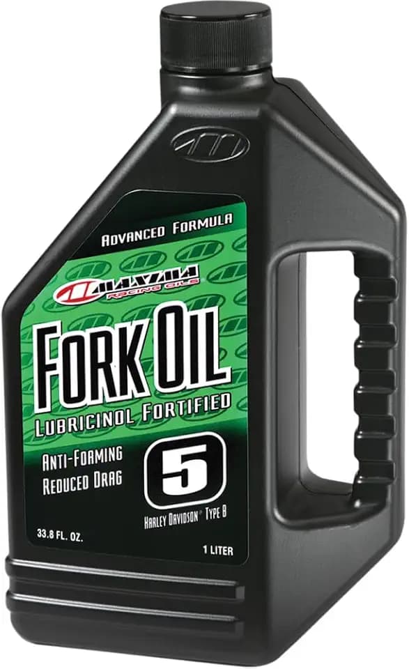 Maxima 54901 5WT Standard Hydraulic Fork Oil - 1 Liter Bottle