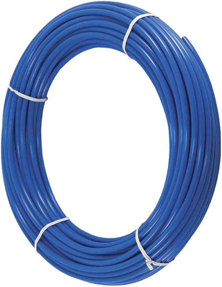 100FT Blue 1/4 Inch O.D.NSF Certified CCK RO Tubing at 70°F-120PSI to 150°F-60PSI 1/4" Flexible water pipes 1/4-inch Plastic Tubing（100 Feet)
