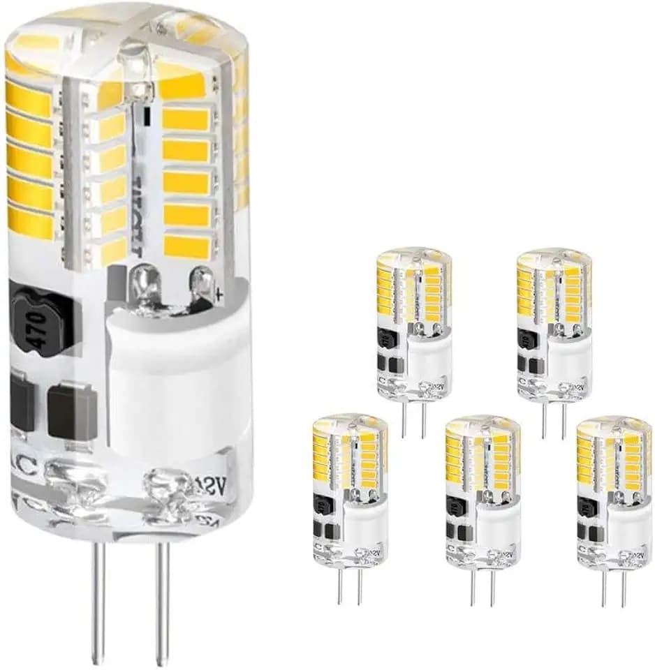 G4 LED Lampe, Jpodream® 3.5W 48X 3014SMD LED Leuchtmittel, 300LM, Ersatz für 35W Halogenlampen,12V AC/DC, 3000K Warmweiß, 360° Abstrahlwinkel LED Birnen - 5er Pack