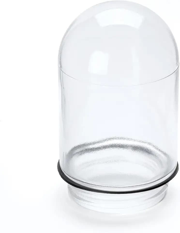 ORION LIGHTSTYLE Ersatzglas Lampenschirm klar mit Dichtung, Gewindeglas einfärbig Ø100mm / Gewinde 80mm H160mm 60W Glas Außenbereich