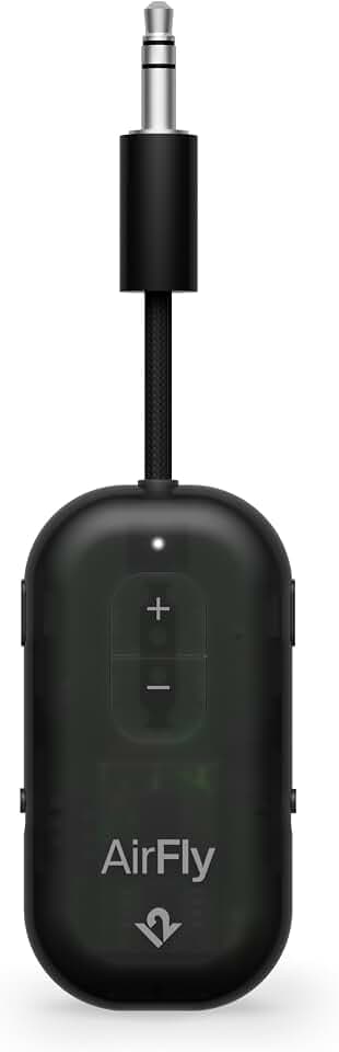 Twelve South AirFly Pro 2, Bluetooth Adapter, Pair 2 AirPods, Black Ice