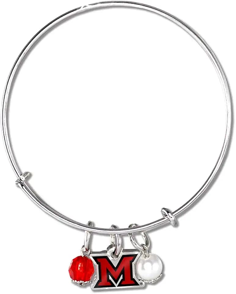 Fan Frenzy Gifts Bangle Bracelet Officially Licensed NCAA College Bracelets | Adjustable to Up to 8 Inches | College Team Jewelry