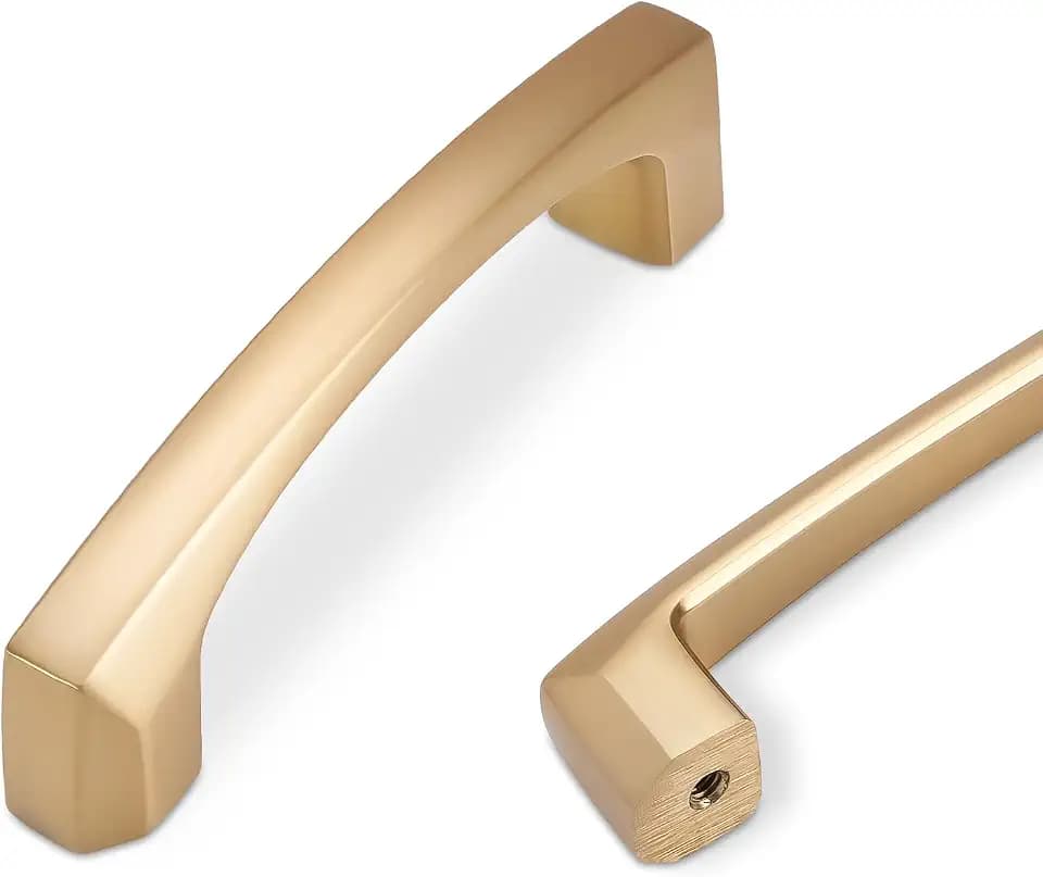 COTYKILEY 10 Pack 3Inch(76mm) Champagne Bronze Cabinet Handles Gold Kitchen Cabinet Pulls Kitchen Cabinet Hardware