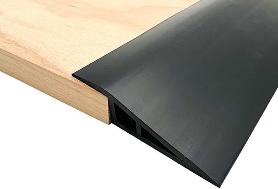 1M/2M/3M Selbstklebend üBergangsprofil Abdeckleiste Breite: 7cm, Boden&Teppich für Teppich Schwellenübergang Höhe weniger als 15mm (3M schwarz)
