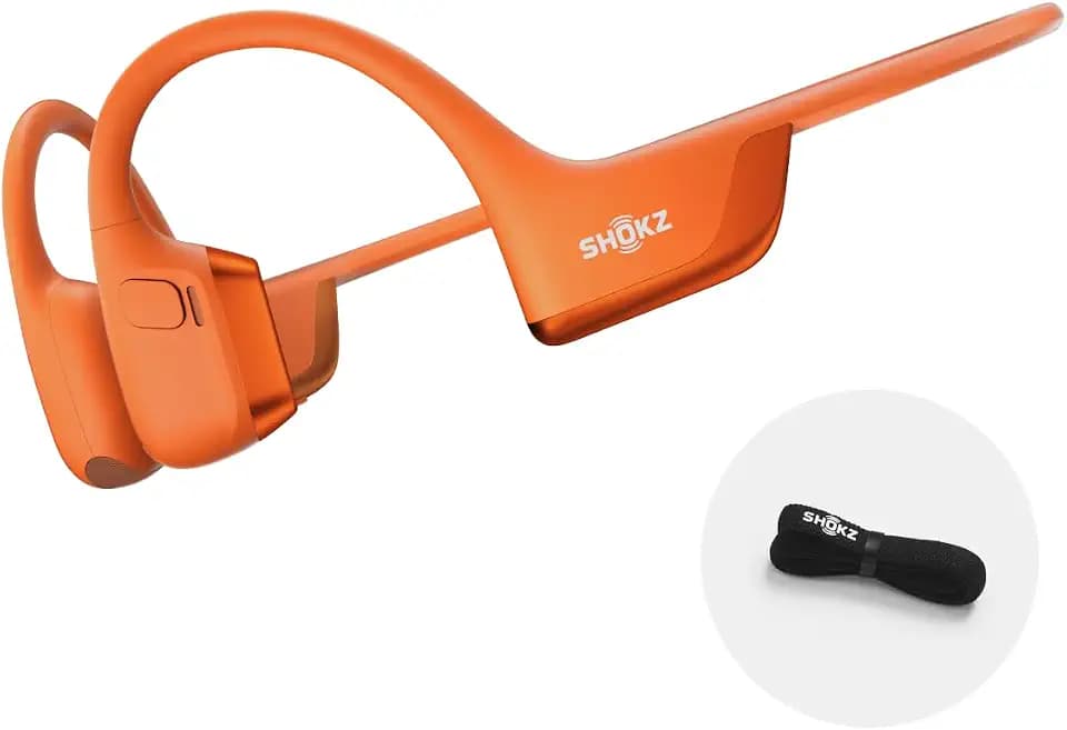 SHOKZ New OpenRun Pro 2- Bone Conduction Headphones, Open-Ear Bluetooth Wireless Sport Earphones for Running, Workouts - Sweat Resistant, Secure Comfortable Fit -Deep Bass, Smart Mic, Reflective Strip