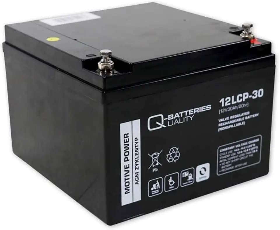 Q-Batteries 12LCP-30 / 12V - 30Ah Blei Akku Zyklentyp AGM - Deep Cycle VRLA