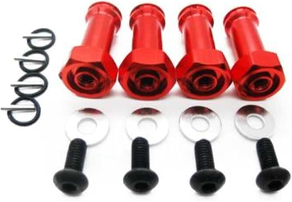 Upgrade Metal Wheel Extenders for 1/14 MJX Hyper Go 14301 14302,H16BM H16GT 16207 16208 16209 16210 14209 14210 Parts Upgrade Parts(A10 Upgrade Metal Length Hex Wheel Hub Nut Pins)