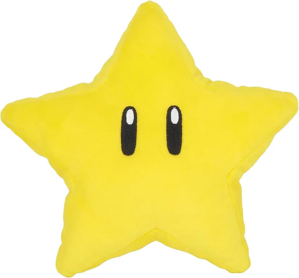 Little Buddy 1823 Super Mario All Star Collection Super Star 6" Plush,Yellow