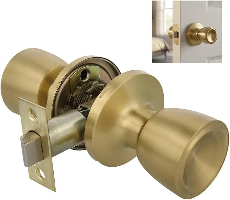 Amig - Türknauf - Knauf für Innen-Durchgangstüren - Ergonomischer Griff und Langlebige Qualität - Standardmaß - Metall - Silber