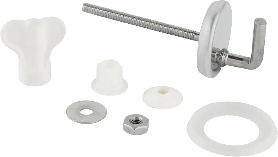 WENKO Befestigung für Duroplast WC-Sitze - WC-Sitz Befestigungsersatz-Set, Edelstahl rostfrei, Glänzend