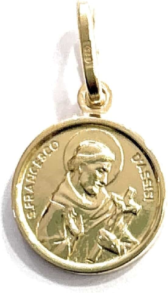 Silbermedaille S Francisco Assisi 11 mm ch