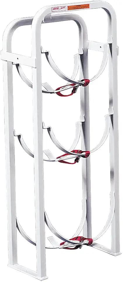 Weather Guard Refrigerant Tank Rack, 2 x 30lbs, 1 x 50lbs, 40in x 8in x 8in, Model 9863-3-01