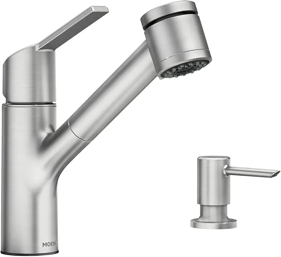 Moen 87701SRS Sombra Spot Resist Stainless Pull-Out Kitchen Faucet