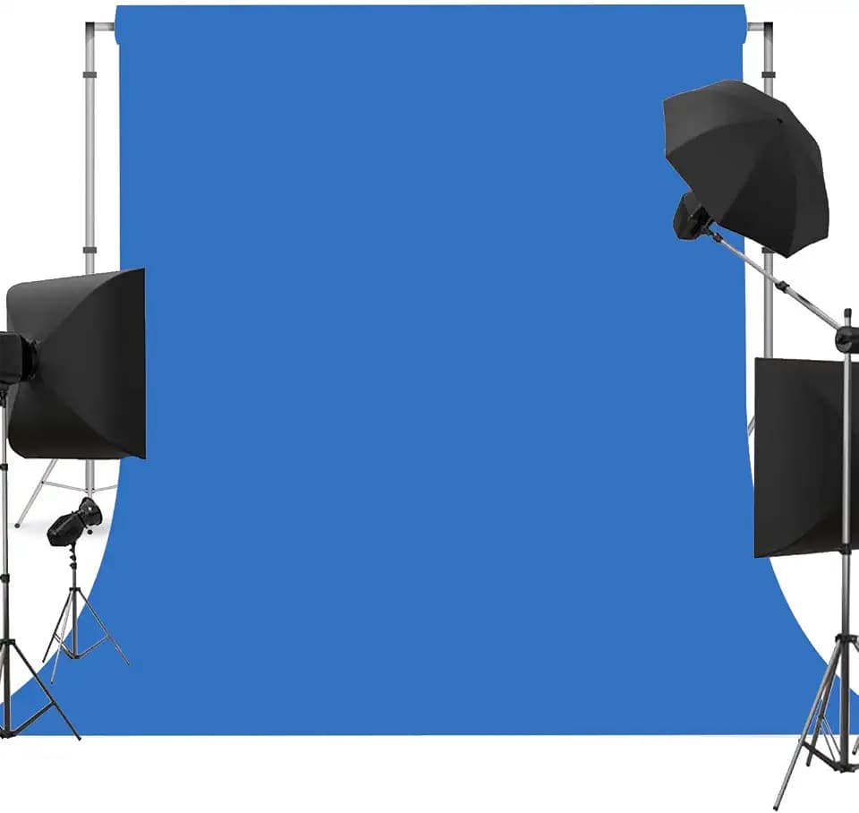 Blue Photography Backdrop for Photoshoot, Fabric, 10x10FT