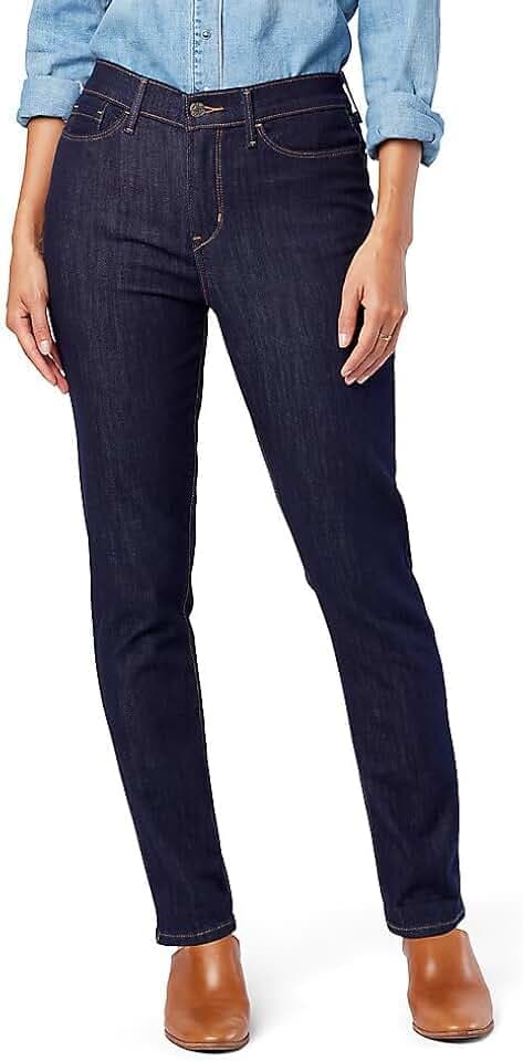 Levi Strauss Signature Gold Women's '03 Essential Classic Slim Taper Jeans Mid-Rise Stretch Denim (Also Available in Plus