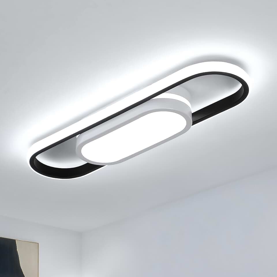 Riserva Deckenleuchte LED 30W, Rechteckige, 6500K Kaltweiß, 48cm