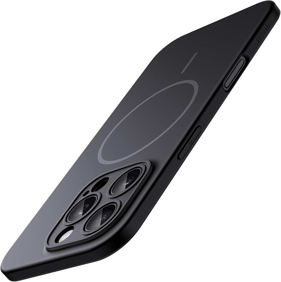 JETech Magnetic Slim Case for iPhone 16 Pro Max, Black