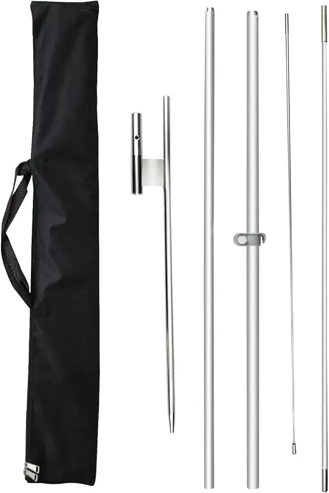 Feather Flag Pole Kit for Swooper Flag 8FT, Swooper Flag Pole Kit with Ground Spike for Feather Flags