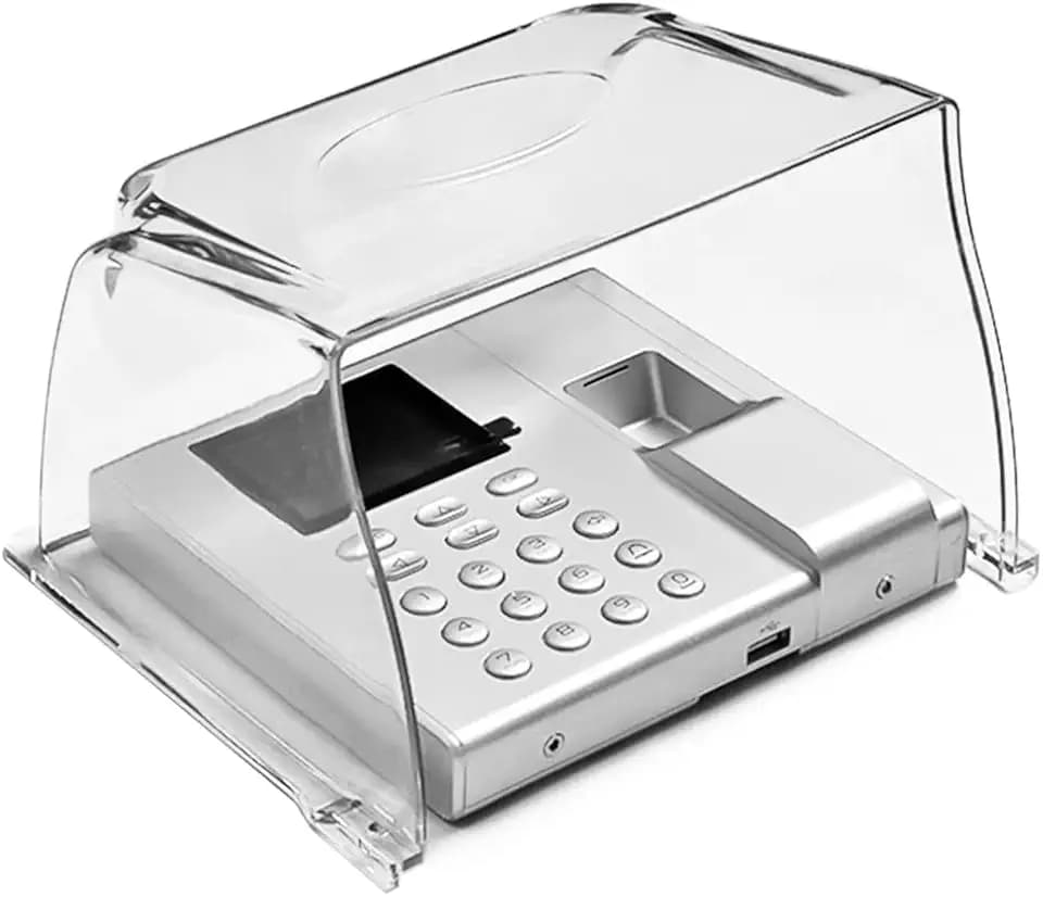 Clear Plastic Time Clock Cover Weatherproof, Time Attandence Machine Rain Cover for Door Keypad Outdoor/Access Control System