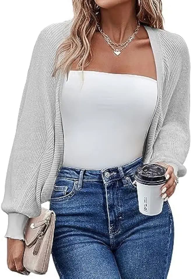 Hotouch Bolero Damen Festlich Strickjacke Kurz Cardigan Jäckchen für Kleid