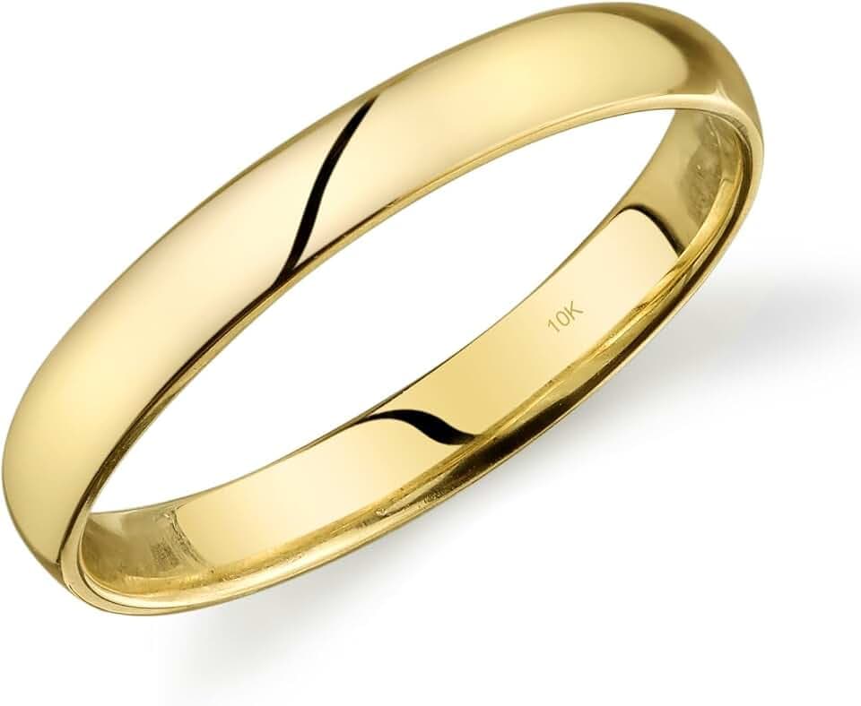 10k Light Comfort Fit Wedding Band