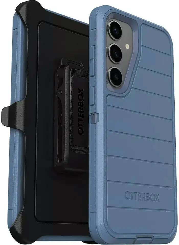 OtterBox Galaxy S25+ (Only) - Defender Series Case - Baby Blue Jeans (Blue) - Screenless - Rugged & Durable - with Port Protection - Holster Clip Included - Microbial Defense Protection
