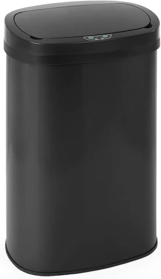 FDW Küchenmülltonne mit Sensor & Deckel | Edelstahl | 50L | Schwarz