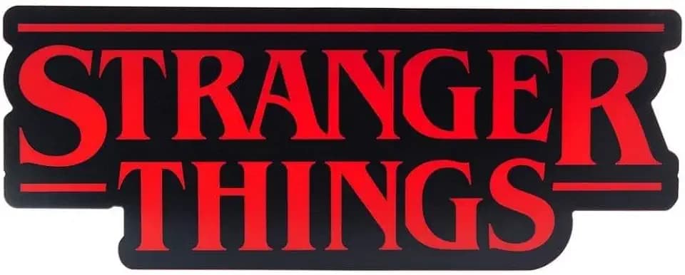 Paladone Stranger Things geformt Logo Licht, 30 cm (11,8") breet Wand- oder Stehlamp mat USB- oder Batteriekraaft, Phasë- & Pulsmodi, offiziell lizenzéiert Netflix Merchandise