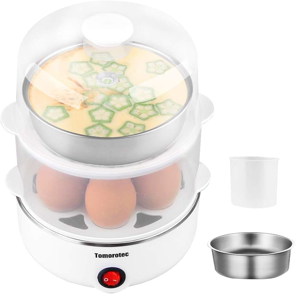 Tomorotec 14 Egg Cooker, Electric Hard Boiled Egg Boiler & Poacher, Steamer