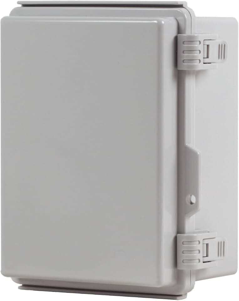 Newhouse Electric Gray Weatherproof Electrical Junction Box Polycarbonate NHWE-M with Hinged Cover NEMA