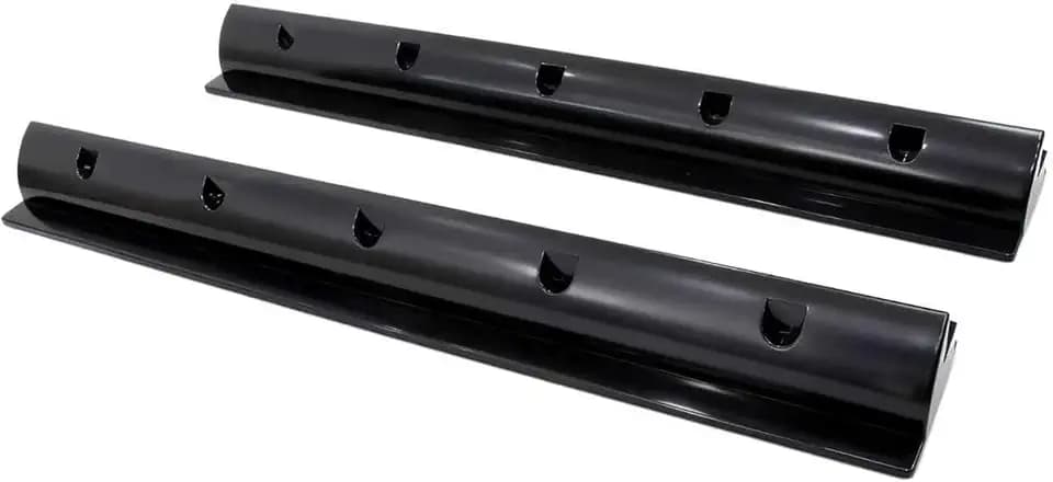 enjoy solar® ABS Solarmodul Halterung 680mm Schwarz | 2er Set Haltespoiler| ideal für Wohnmobil, Camper, Caravan & Boot | inkl. Edelstahl-Blechschrauben