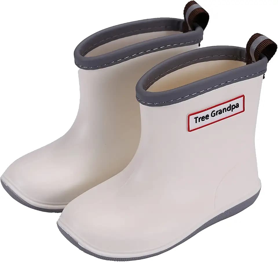 Tree Grandpa Toddler Rain Boots Waterproof shoes for Boys Girls Lightweight