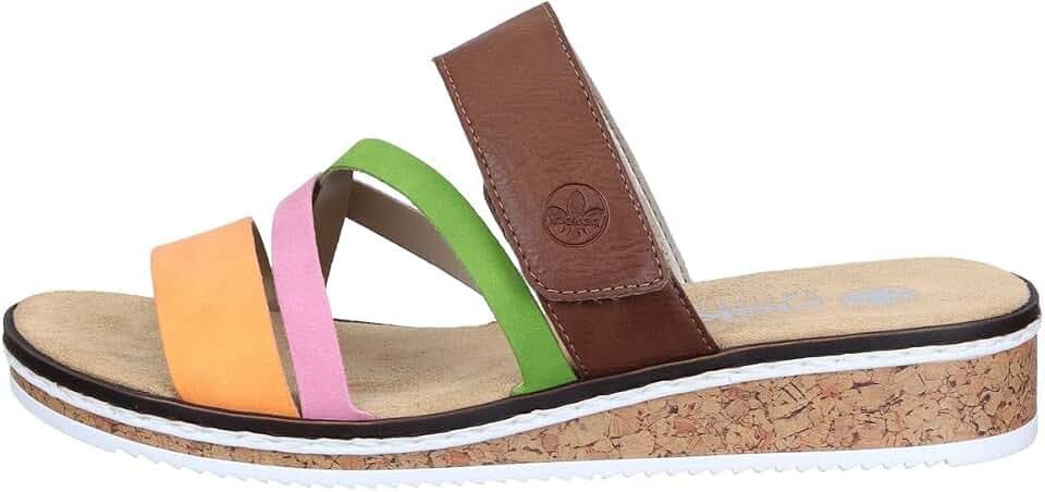 Rieker Damen Pantoletten V3652, Frauen Slipper