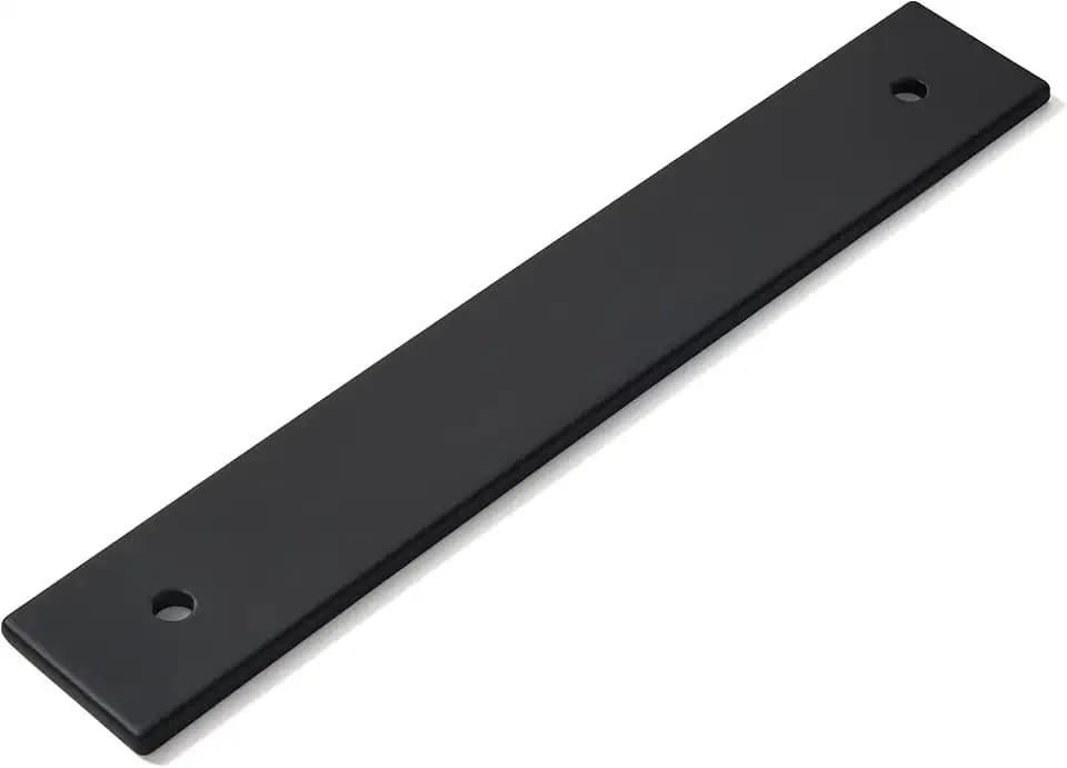 khtumeware 5 Pack 6" Square Backplate 5" 128mm Center-Center, Matte Black Backplate for Pulls