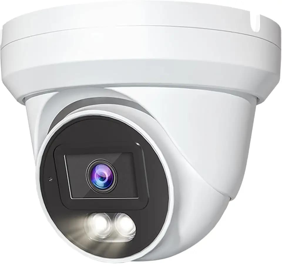 Marquis 5MP 24/7 Full-Color HD TVI/CVI/AHD/CVI 4 in 1Turret Dome CCTV Security Camera, Indoor Outdoor Color Night Vision Waterproof Analog Surveillance Camera 2.8mm Lens (NOT IP Camera)