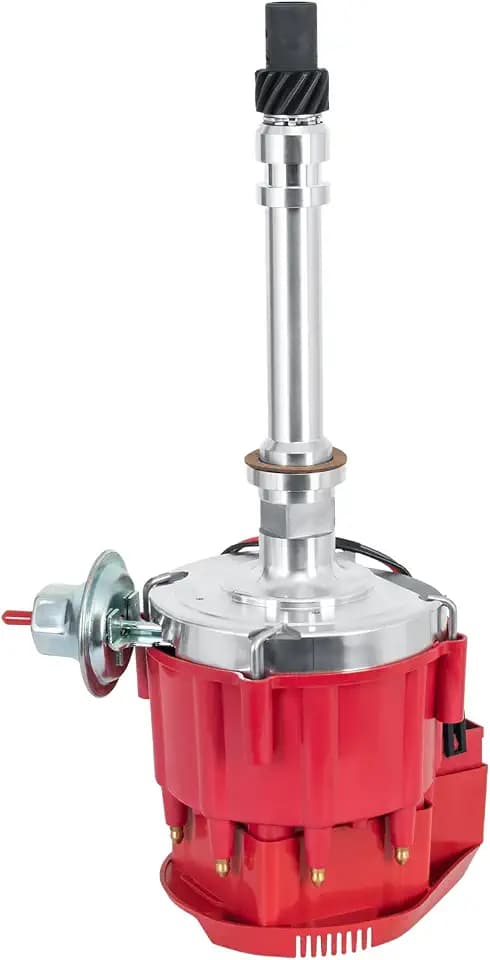 Racing Hei Distributor Compatible for Chevy/GMC SBC Small Block 65k coil 7500RPM 305 350 400 Red Cap and Rotor kit Replacement PC6001A HEI JM6500R PE350R