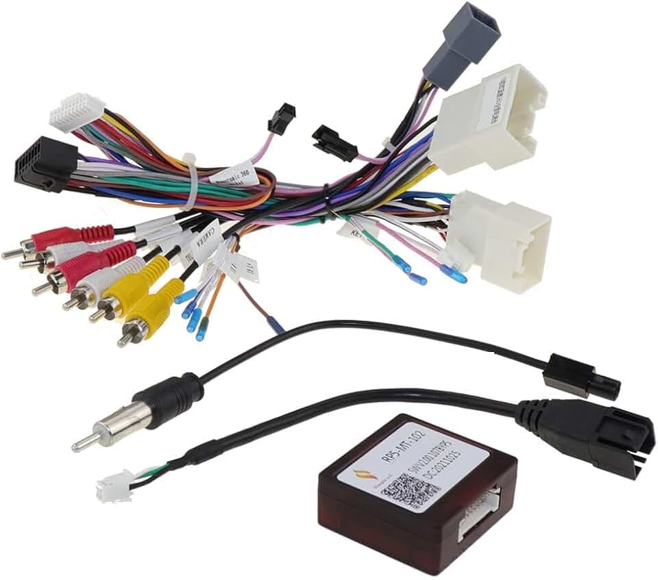 16pin Car Stereo Wiring Harness Adapter with Canbus Box for Mitsubishi Outlander Pajero Support OEM Rockford Amplifier Camera SWC USB