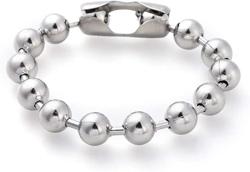 LZD 6-10" Stainless Steel Ball Chain Beads Bracelet Silver Gold Multicolor 2/4/6/8/10mm Bead P274