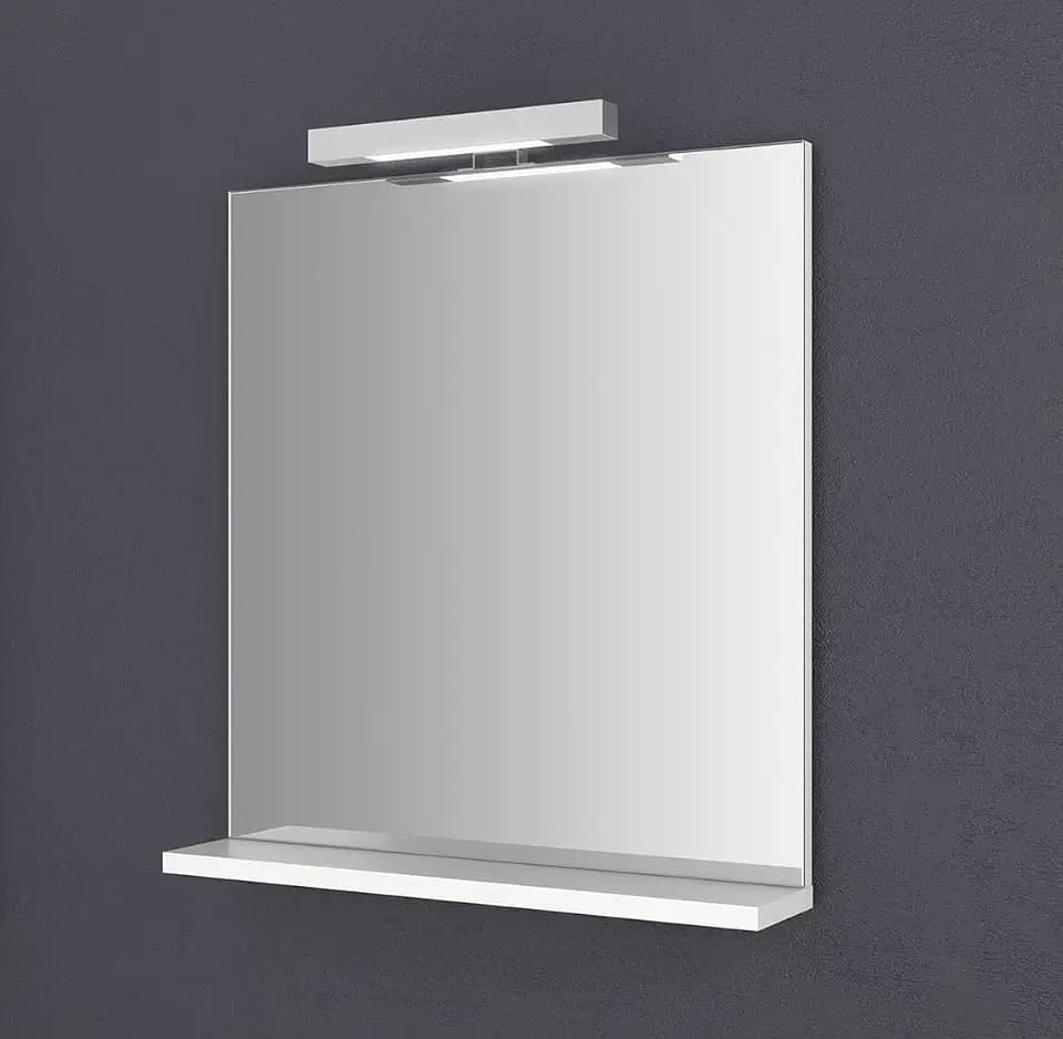 Sieper Badezimmerspiegel Girona mit Beleuchtung & Ablage, kaltweiß, Wandspiegel, energiesparend 60cm