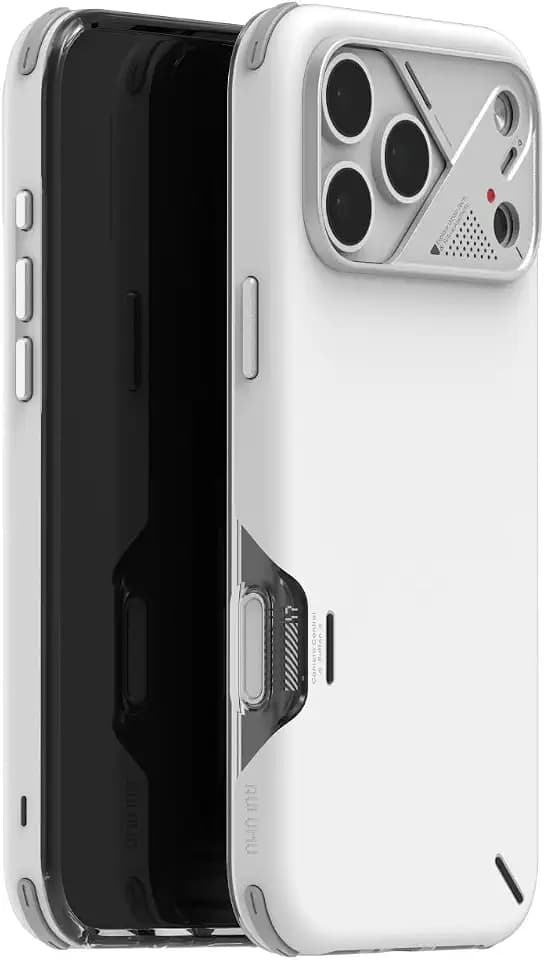 Aulumu A17 Shockproof iPhone 17 Pro Case | with Camera Control | CoolHyper | Aluminum Alloy Camera Frame | Multi-Layer Composite Protection - White