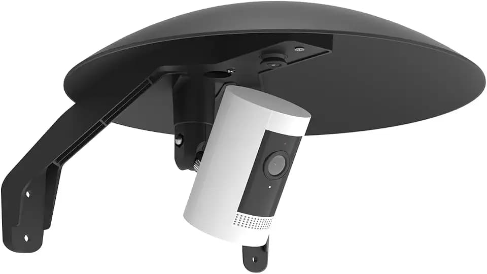 Holicfun Rain Shade Cover with Adjustable Mount for Outdoor Camera, Black