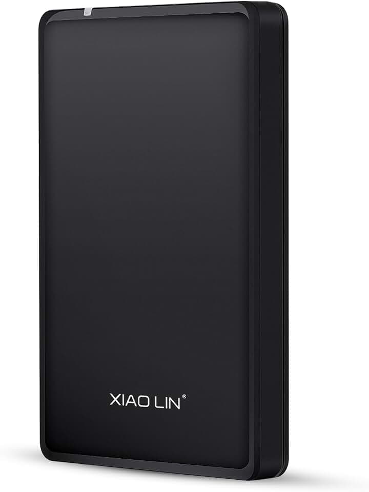 XIAO LIN Externe Festplatte 2,5 Zoll, USB 3.0, Tragbar, Ultraflach, PC/Mac/Laptop kompatibel, Schwarz (500, GB)
