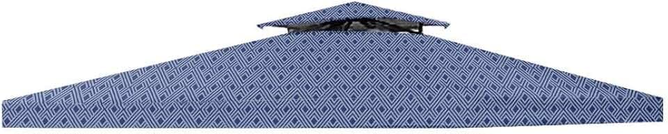 Garden Winds Signature Series 10 x 10 Two-Tiered Replacement Gazebo Canopy Top Cover - Midnight Trellis