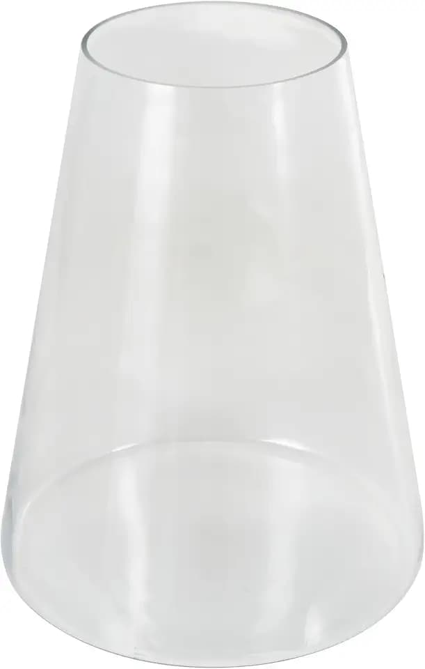 Deco 79 Glass Decorative Vase Cone Shaped Centerpiece Vase, Flower Vase for Home Decoration 10" x 10" x 13", Clear