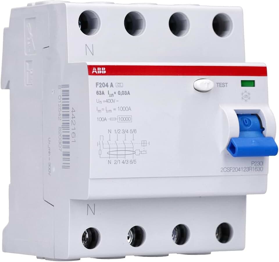 ABB F204 A-63/0.03-L FI-Schutzschalter - Typ A - 4-Polig - 63A - 30mA