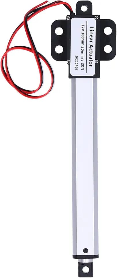 Fafeicy Linearantrieb, 30mm/s Hub 100 Mm 12 V Eingangsspannung GeräUscharmer Interner Endschalter Kurzschlussschutz Elektrischer Mini-Linearantrieb FüR Elektrische Hubtische (Hub 100mm-30mm/s-20N)