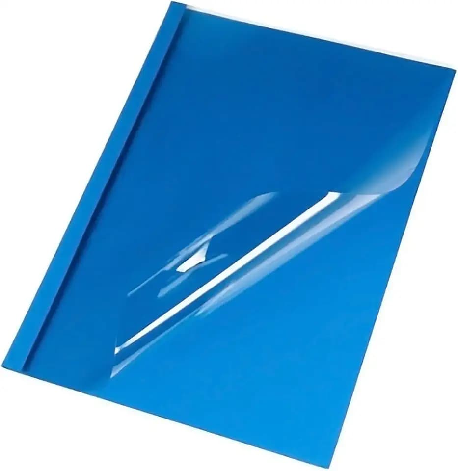 Pavo - Thermobindemappe A4-3 mm - Kapazität : 16-30 Blatt - Transparent/blau - 25 Stück