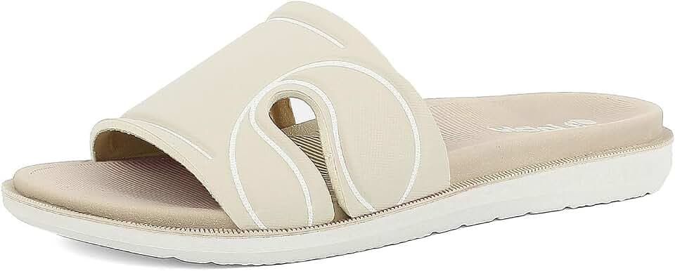 inblu Damen Ciabatte Donna A Fascia Colorata Con Disegno Logo Inblu, Suola Dual DensityHausschuh
